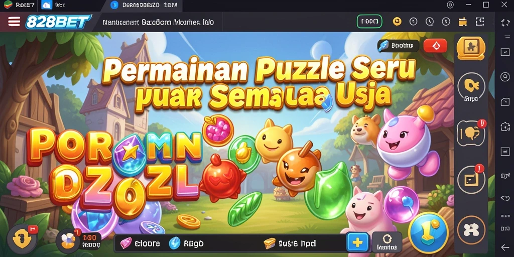 Tampilan gameplay menawan dari 828BET yang penuh tantangan puzzle.