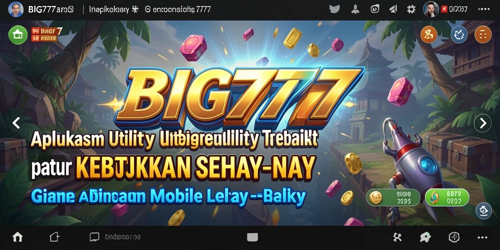 Screenshot utama BIG777 menampilkan antarmuka aplikasi Utility yang intuitif dan modern.