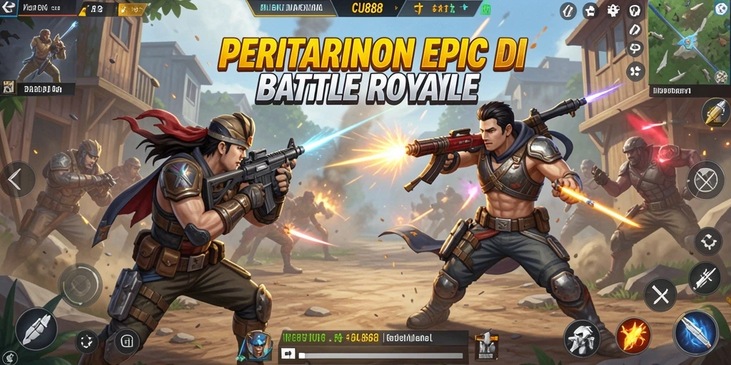 Screenshot gameplay CU888 dalam aksi Battle Royale yang menegangkan.