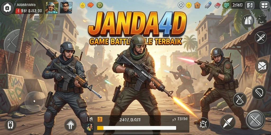 Tangkapan layar JANDA4D menampilkan aksi Battle Royale yang mendebarkan.