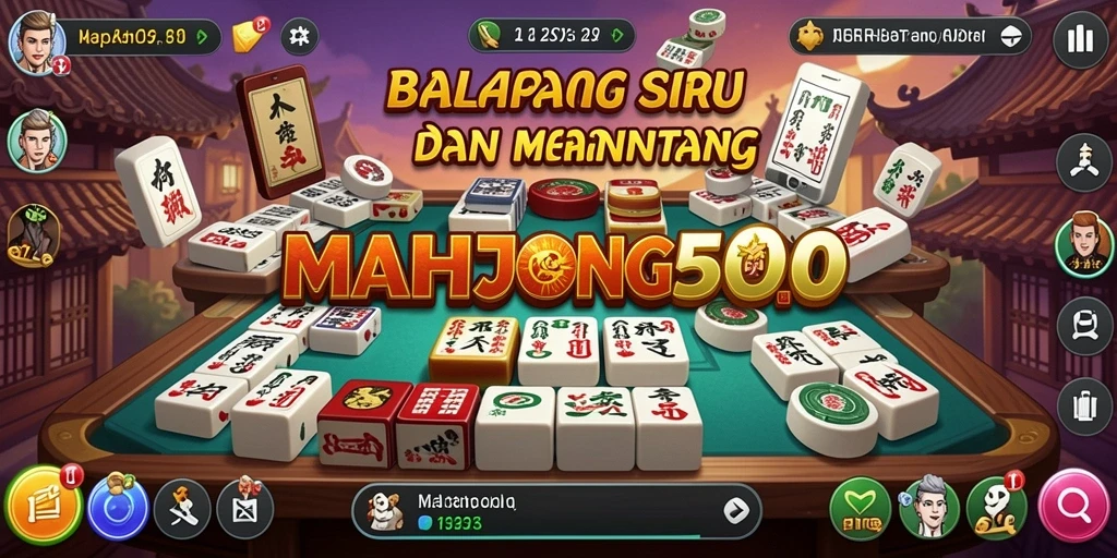 Screenshot gameplay MAHJONG500 menunjukkan aksi balapan yang mendebarkan.