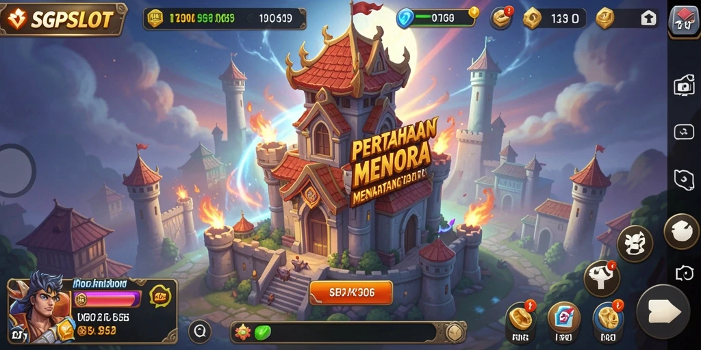 Tampilan gameplay SGPSLOT yang seru dan menantang di kategori Tower Defense.