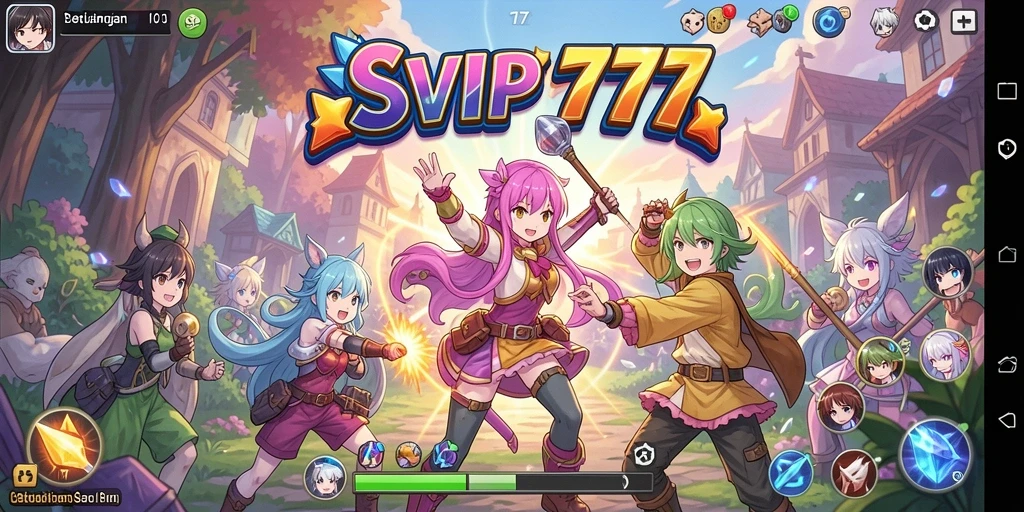 Tampilan gameplay seru dalam dunia Anime yang memukau.